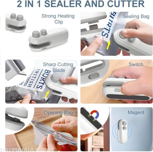 Rechargeable Bag Sealer with Cutter