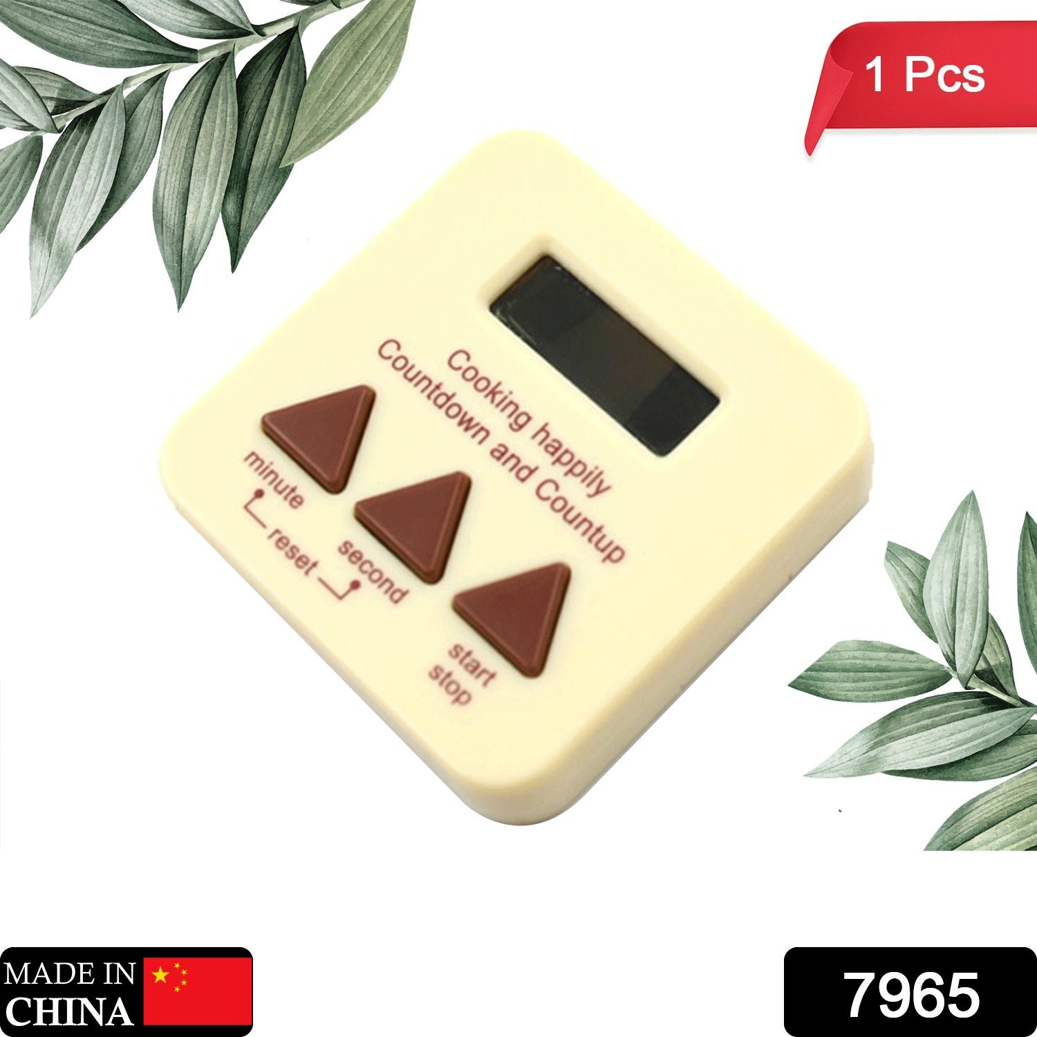 7965 Digital Kitchen Timer Clear Big Digits 0-99 Min For Cooking Office Clock